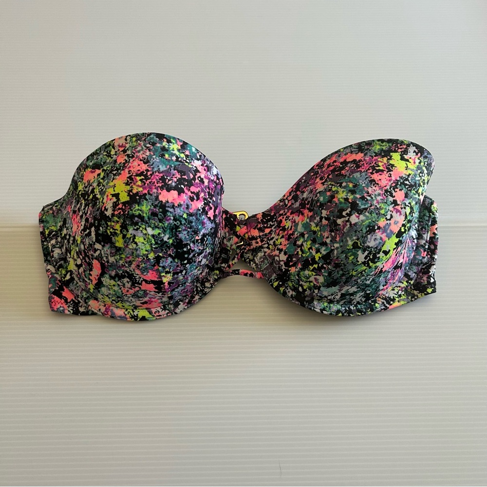 Victoria’s Secret Strapless Multicolor Padded Underwire Bra EUC 32DD